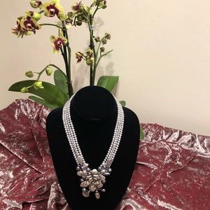 Unique handcrafted  stated necklace .